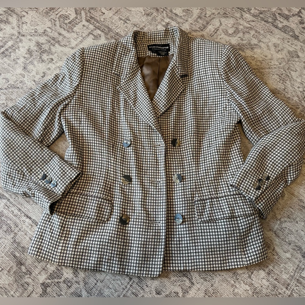 Vintage Liz Claiborne Houndstooth Blazer